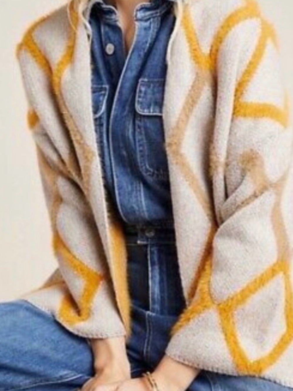 Anthropologie Akemi + Kin kimono Oversized Boho Sweater Cardigan One Size